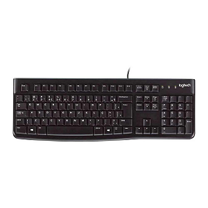 Teclado com fio USB Logitech K120 com Layout ABNT2