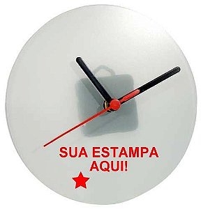 Relógio de vidro personalizado para parede - redondo