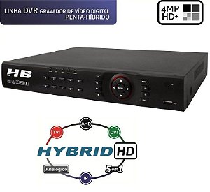 DVR 16 Canais HD 4 Megapixel C/ Detecção Facial 5 em 1 HB6316 - HB TECH