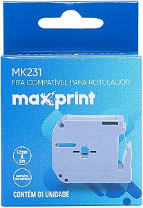 Fita Compatível Para Rotulador Brother Mk231 Maxprint