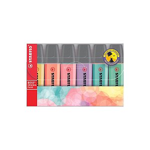 Marca Texto Stabilo Boss Tons Pastel Estojo C/6 Cores