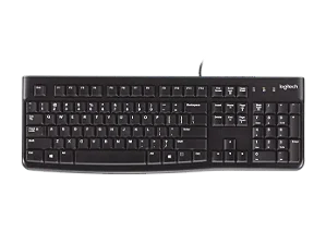 TECLADO COM FIO LOGITECH K120 CINZA