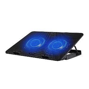 Base Para Notebook C3Tech Preto Com Led Azul Nbc-50bk