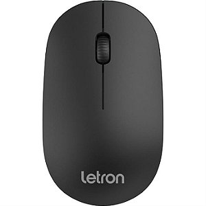 Mouse Óptico sem Fio Letron 1600 dpi Office Slim Preto - Leonora