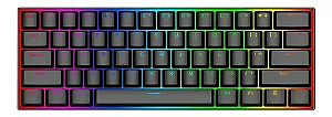 Teclado gamer Redragon Dragonborn K630 português Brasil cor preto com luz RGB