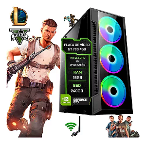 Pc Gamer I5 3ºGer. 16gb, Ssd 240gb, Placa Vídeo 4gb