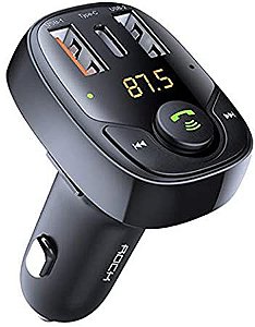 Carregador Veicular TURBO Bluetooth Transmissor FM/Suporta Pen-Drive - Rock B301