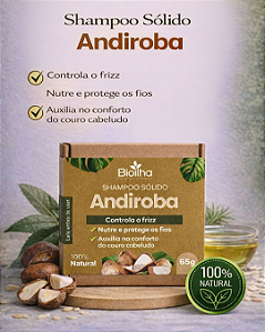 Shampoo sólido de andiroba 65g (Andiroba Solid Shampoo 65g)