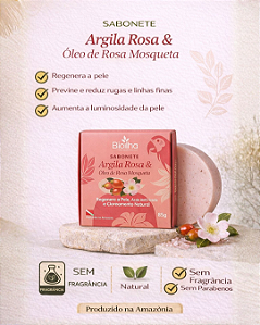 Sabonete de Argila Rosa com Rosa Mosqueta (Pink Clay & Rosehip Soap)