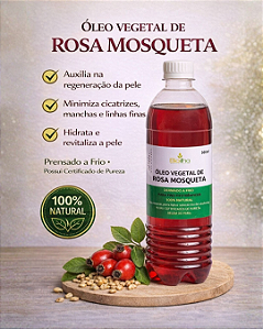 Óleo Vegetal de Rosa Mosqueta 500 ml (Rosehip - Rubiginosa Vegetable Oil 30ml)