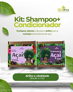 Kit de Shampoo de Açaí + Condicionador de Açaí