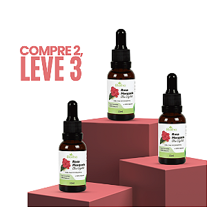 Óleos Vegetais de Rosa Mosqueta 30ml - Compre 2, Leve 3.