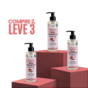 03 Sabonetes Liquidos de Rosa Mosqueta - Compre 2, Leve 3.
