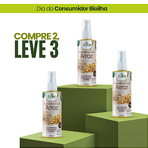 03 Óleos Multifuncionais de Arroz - Compre 2, Leve 3.