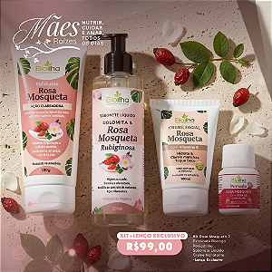 Kit Rosa Mosqueta Bioilha – Cuidado Completo para uma Pele Radiante