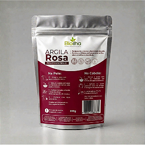 Argila rosa em pó 200 g (Pink Clay Powder 200g)