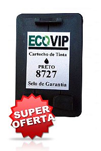 Cartuchos Hp 27 (c8727 - Preto) Compatível Para Impressora Hp Deskjet 3845- Ecovip