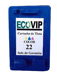 CARTUCHO DE TINTA HP 22 | C9352AB | COLOR  Compatível Novo Ecovip