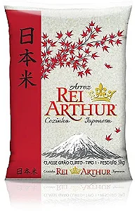 Arroz Rei Arthur Cozinha Japonesa Grão Curto 5 Kg