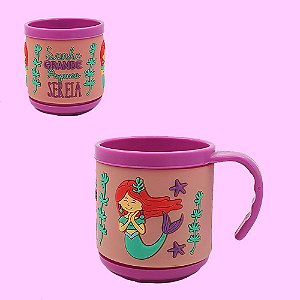 Caneca Copo Infantil Plástico 200ml Alça