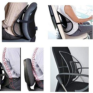 Encosto Lombar Carro Suporte Apoio Ortopédico Corrige Postura Cadeira Home Office