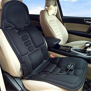Assento Massageador Lombar Pescoço Relaxante Alivia Dor Tensão Cadeira Gamer Carro Escritório