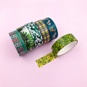 Fitas Adesivas Washi Tapes Estampada Papelaria Coreana Japonesa