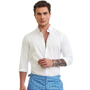 CAMISA SLIM MANGA LONGA BRANCA