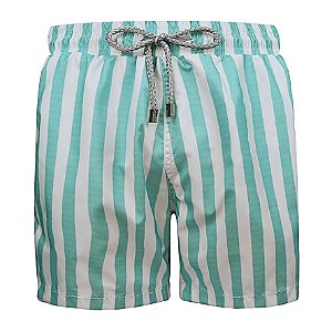 SHORT MYR SWIN CURTO LISTRAS VERDE ACQUA