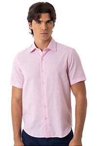 CAMISA LINHO MANGA CURTA MYR ROSA