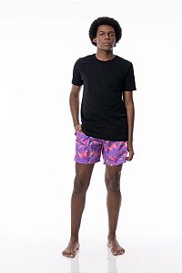 SHORT MYR SWIN CURTO PURPLE PALM