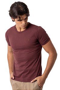 CAMISETA MYR BASIC COTTON VERMELHO BORGONHA