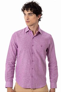 CAMISA LINHO MANGA LONGA MYR ROXO