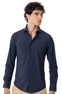 CAMISA MYR MANGA LONGA POLI AZUL MARINHO