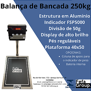 Balança De Bancada 40x50 250kg