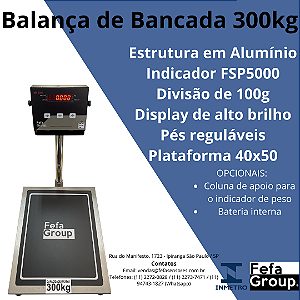 Balança De Bancada 40x50 300kg