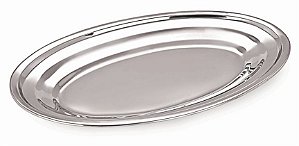 Travessa Aço Inox - Rasa - Oval - GP Inox