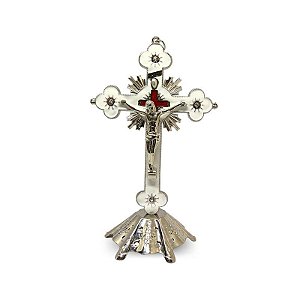 Cruz De Mesa E Parede Prata 17cm