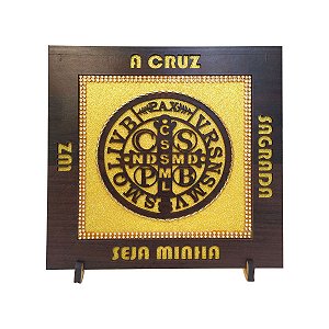 Quadro Medalha De São Bento De Mesa E Parede