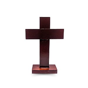 Cruz Crucifixo Madeira Mesa Pequeno Sem 13cm
