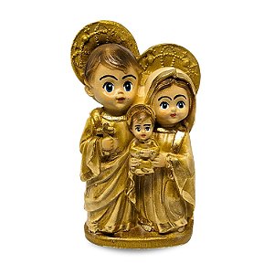 Sagrada Família Baby 14cm Dourada