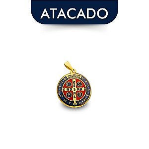 Medalha De São Bento Resinada 1,5cm Atacado