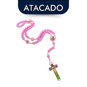 Terço Infantil Rosa Atacado