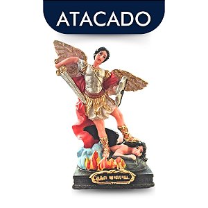 São Miguel Arcanjo Resina 15cm Atacado
