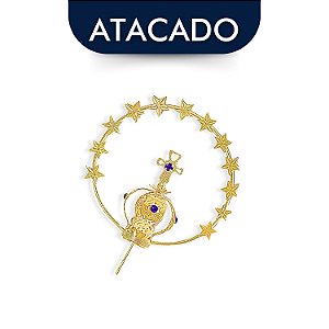 Coroa Com Resplendor Nº4 Para Imagens De 20cm à 30cm Atacado