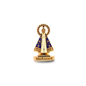 Mini Nossa Senhora Metal Com Resplendor