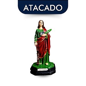 Santa Catarina Em Resina 13cm Atacado