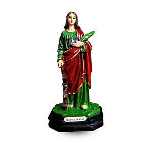 Santa Catarina Em Resina 13cm
