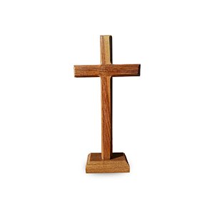 Cruz Sem Cristo Madeira Maciça 21cm