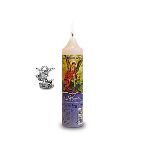 Vela De São Miguel Arcanjo Com Pingente 12cm